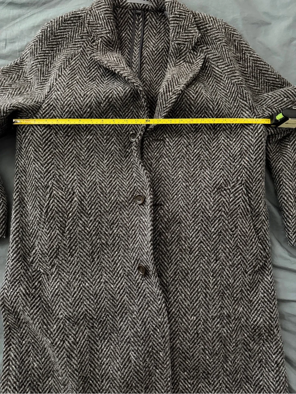 100% Wool J. Crew Men's Herringbone Magee Ludlow Overcoat 40R- Brown & Gray